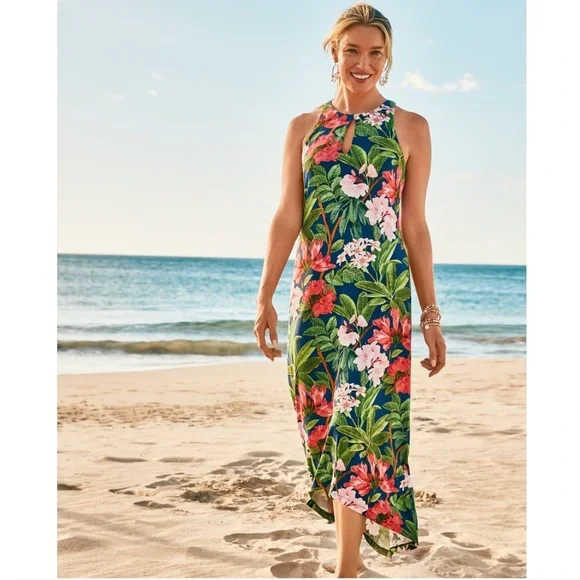 Paisley Tommy Bahama Tambour Maxi Dress Tommy Bahama Dress Women's